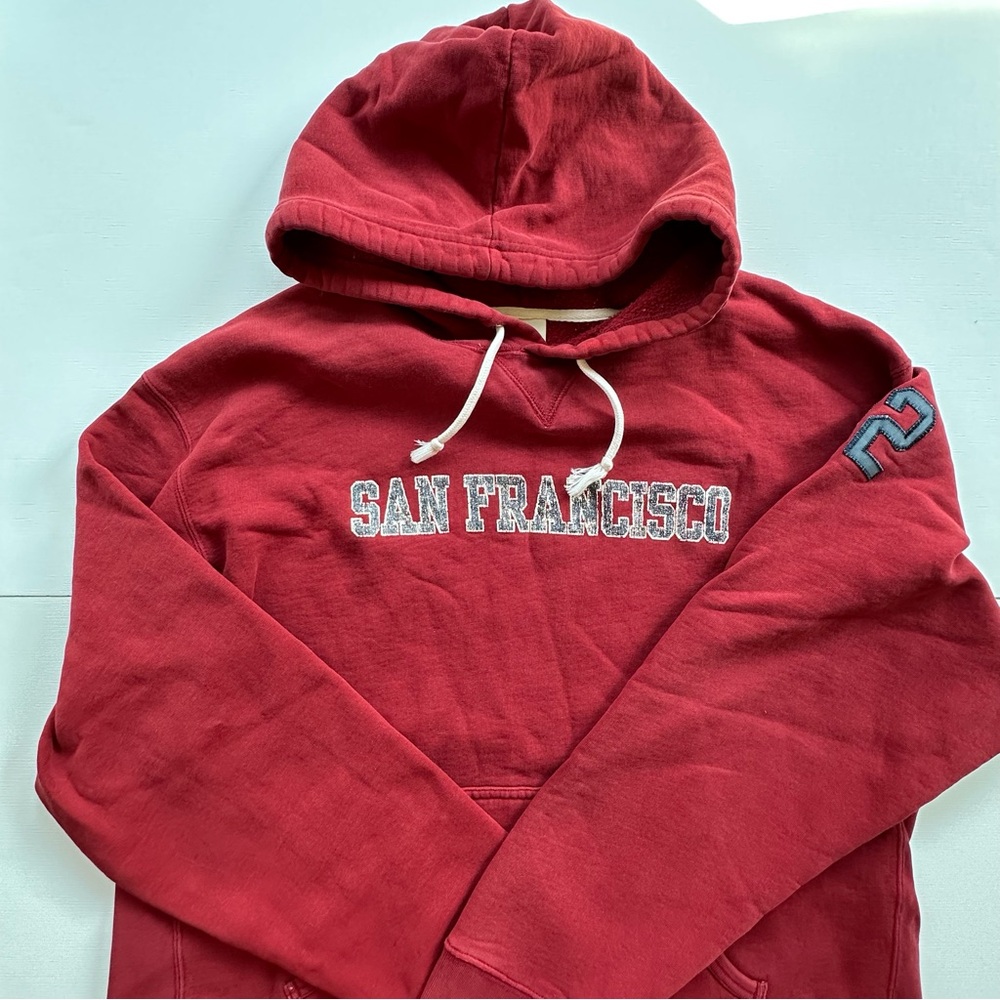 Vintage Y2K Old Navy San Francisco 72 maroon long sleeve hoodie women’s XL